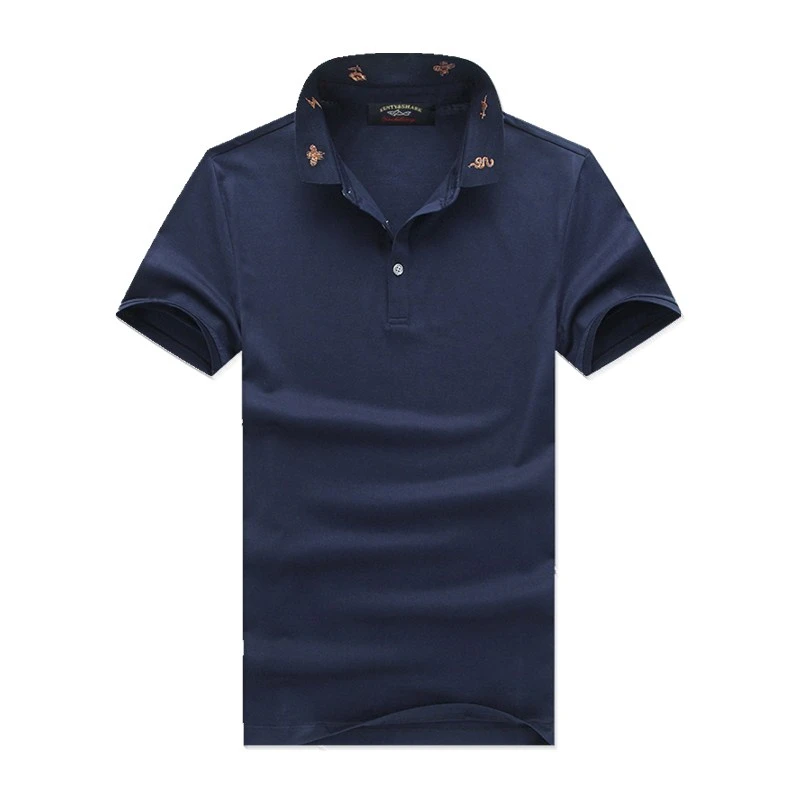 

Summer Quality New Lapel Men Clothes 2021 Shark Brand Business Casual Solid Short Sleeve Male Camisa Polo Masculina Shirt Hombre