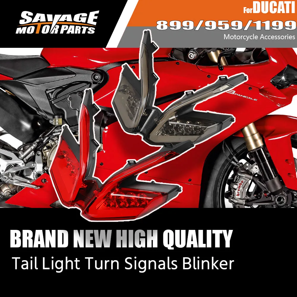 

Motorcycle Accessories Tail Light LED Turn Signals For DUCATI 899 959 1199 S R 1299 Panigale Integrated Blinker Assembly 12-19