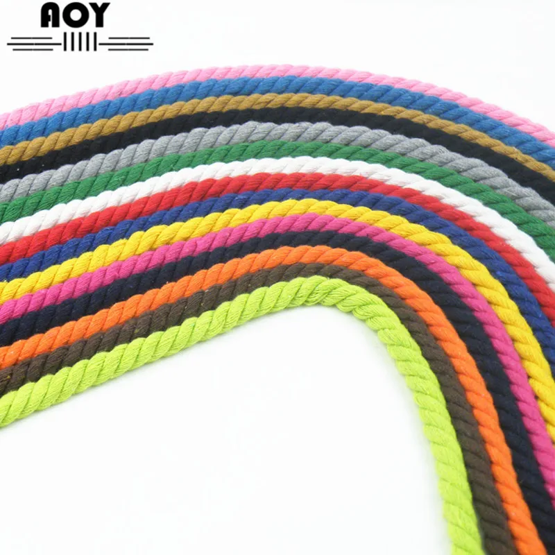 8 мм 100% хлопок 3 штуки витая пеньковая веревка для рукоделия Декоративная Сумка