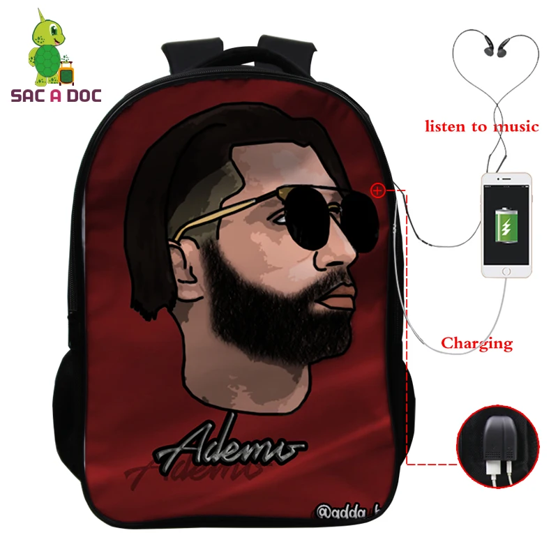 Bookbag 9 16 дюймов рюкзаки PNL печать USB зарядка школьный рюкзак для подростков мальчиков и девочек рюкзак для ноутбука дорожная сумка Sac Dos - Цвет: Bookbag 9