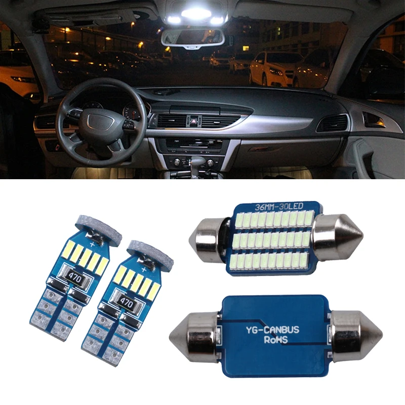 5pcs T10 Led Canbus Error Free LED White Ice blue Interior Map Door Dome Light Kit Fit for nissan X-Trail T31 2007-2013 | Автомобили и