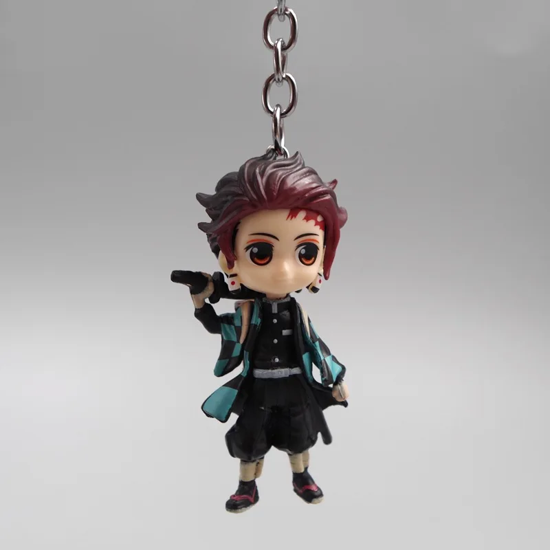 6 шт Аниме клинок демона брелок Kimetsu без Yaiba рисунок Tanjirou Nezuko фигурку демон убийца