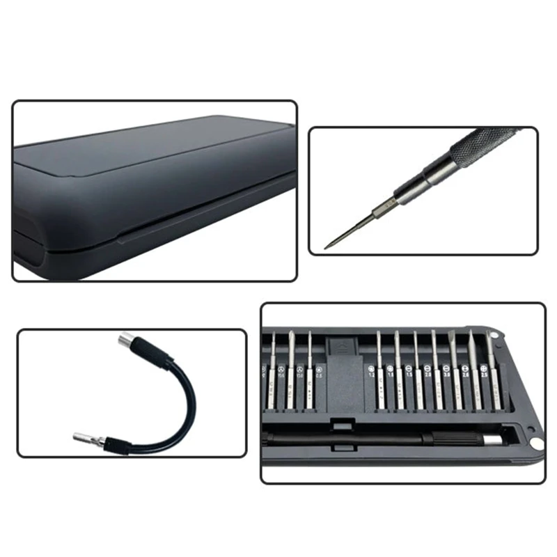 

Cell Phone Laptop Repair Tools Kit 30 in 1 Multi-function Screwdriver with Lengthen S2 Drill Bit Set