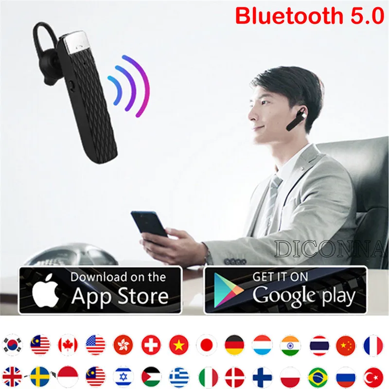 Портативный 33 языков умный переводчик мгновенный голосовой перевод Bluetooth 5 0