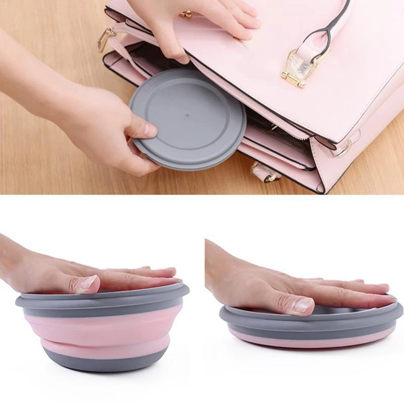 

3Pcs/Set Bowl Sets Silicone Folding Lunch Box Folding Bowl Portable Silicone Folding Bowl Foldable Salad Bowl with Lid
