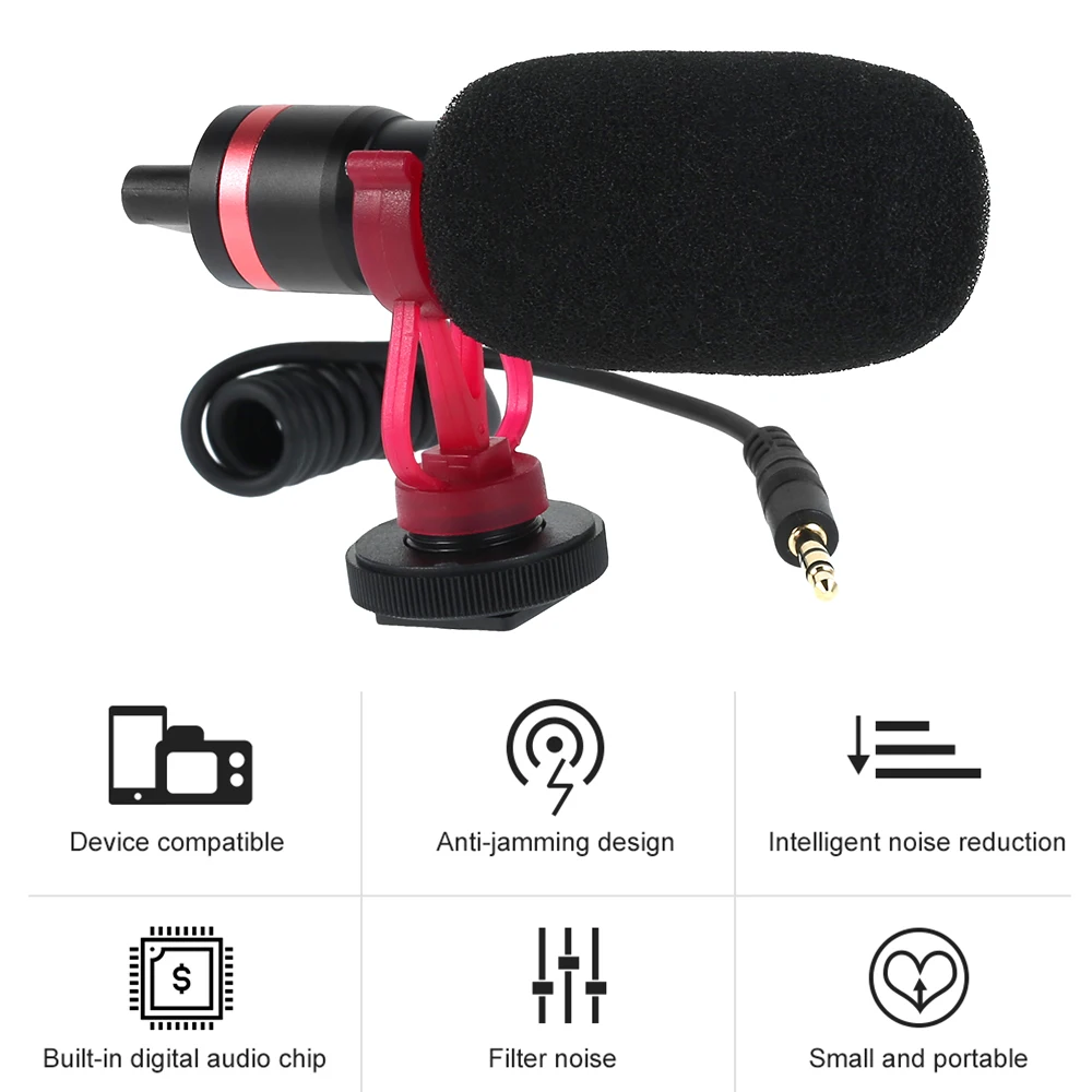 Конденсаторный кардиоидный микрофон 3 5 мм для записи аудио и видео|Микрофоны| |
