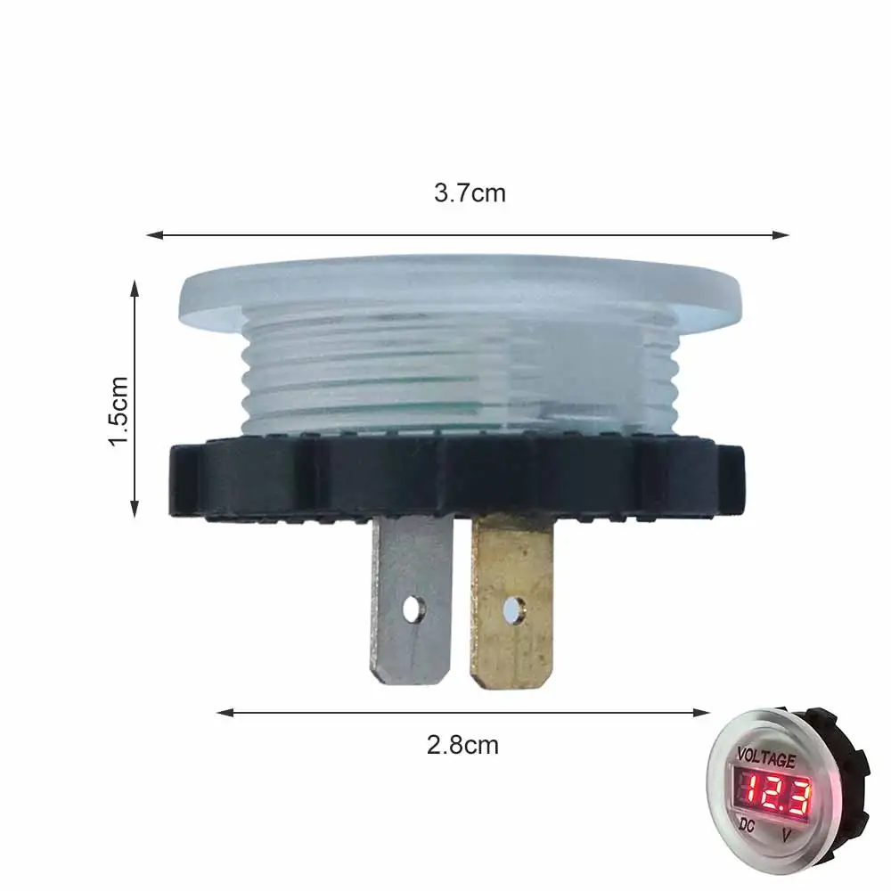 

Voltmeter Display DC5V-48V Fire Retardant Plastic Panel Digital Portable LED Waterproof Safe Voltage Meter for Car Motorcycle