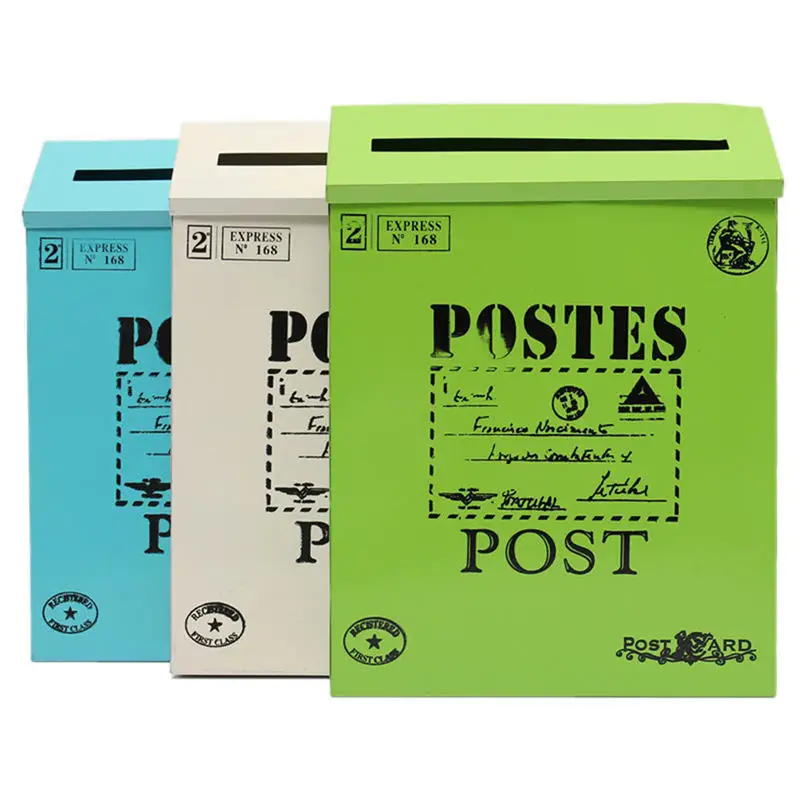 Ретро американский почтовый ящик Открытый Винтажный внешняя почтовая коробка