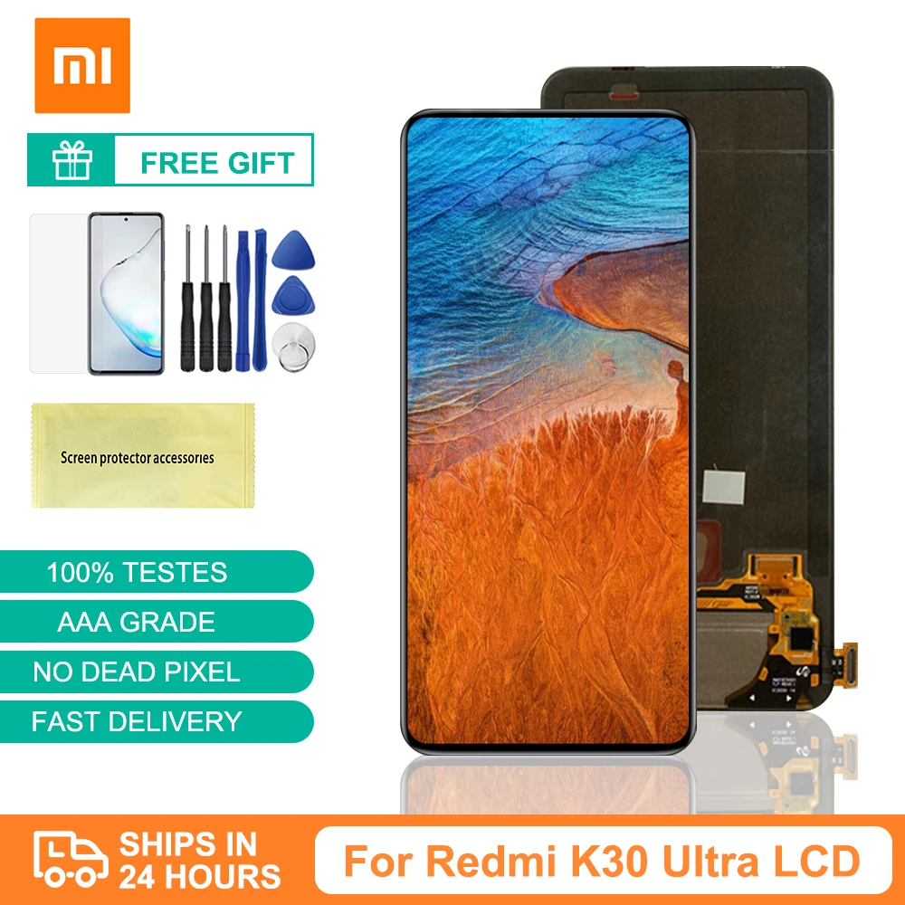 

Оригинальный дисплей 6,67 ''для Xiaomi Redmi K30 Ultra, ЖК-дисплей, сенсорный экран, дигитайзер в сборе, замена для Redmi K30 Ultra