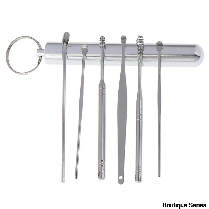 

6Pcs/Lot Practical Stainless Steel Spiral Ear Pick Spoon Ear Wax Removal Cleaner Ear Care