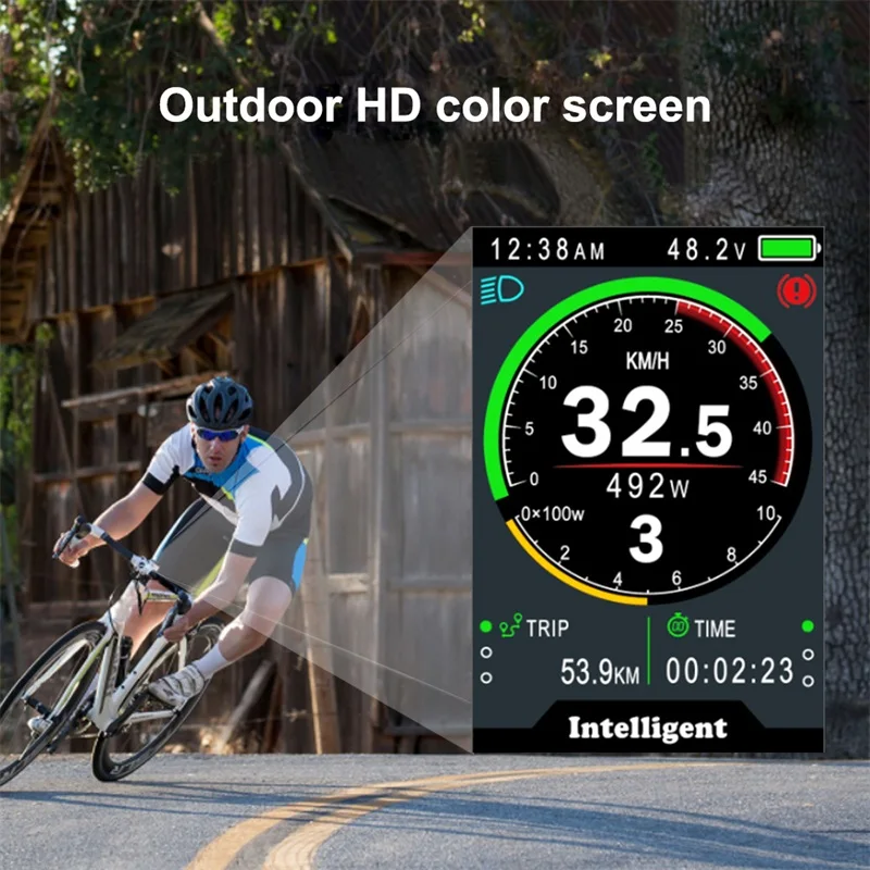 860C электрический велосипедный Спидометр Ebike дисплей для bafang BBS серии среднемоторный привод комплект 3,5 дюймов ips красочный экран