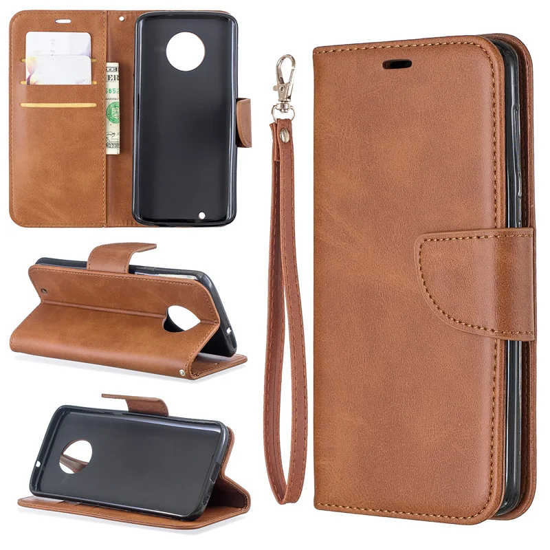 

Business Solid Color PU Leather Flip Case on For Moto G6 Mobile Phone bag Funda Cases SFor Motorola G6 Plus Wallet Cover Coque<