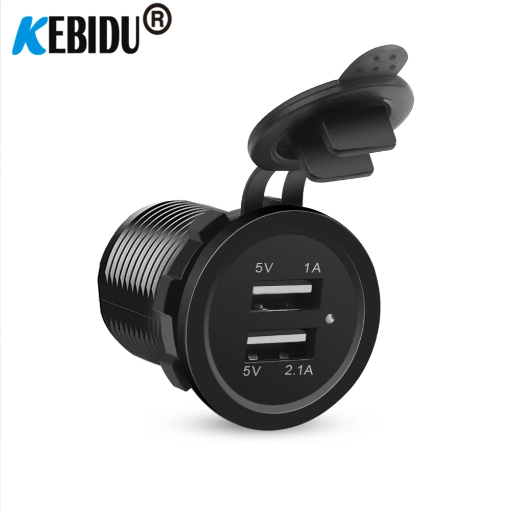 Зарядное устройство KEBIDU с светодиодный USB-портами 12 В 3 1 А | Автомобили и мотоциклы
