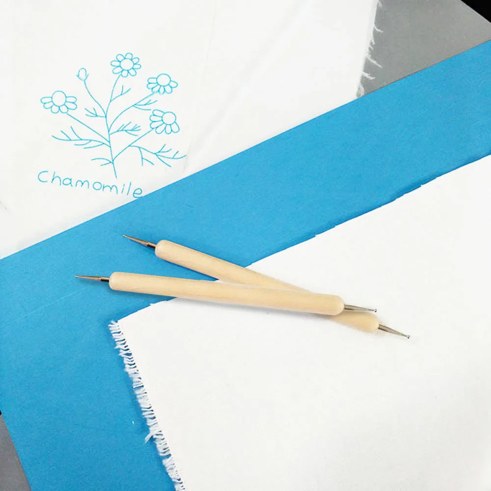 10 шт. набор переводной бумаги для вышивки с тиснением и стилусом ткани холста