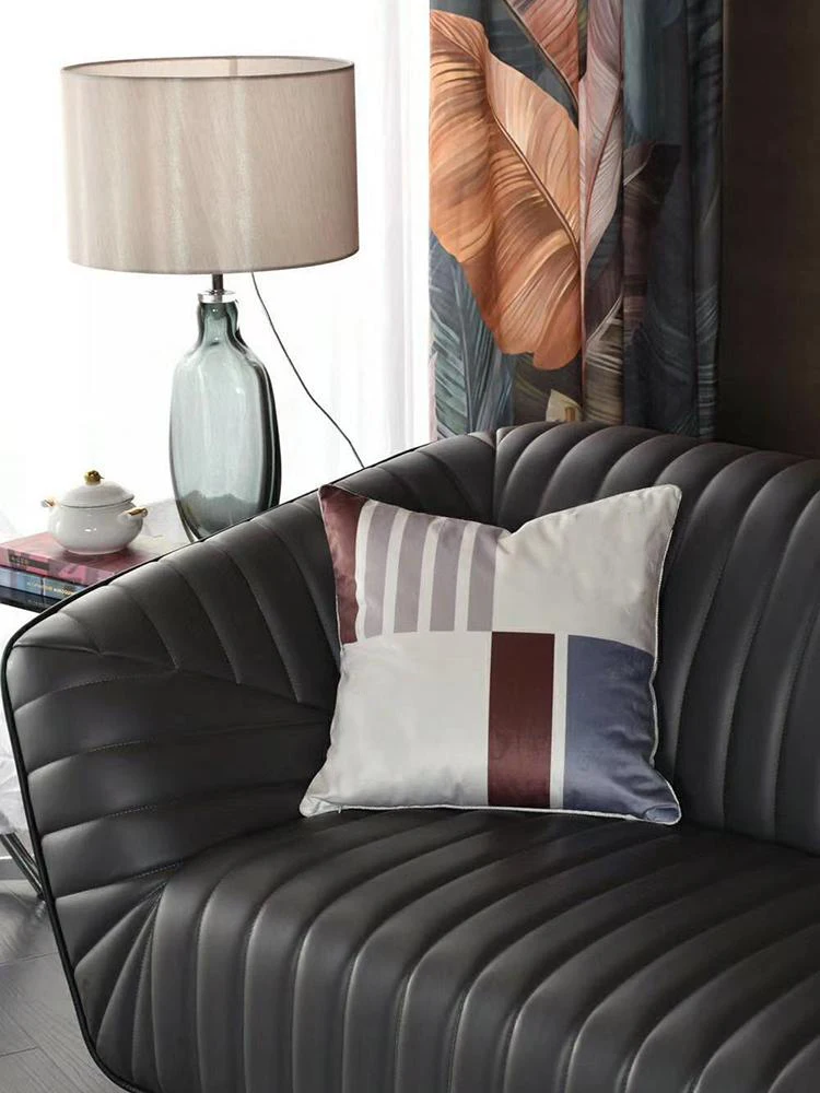 Бархатная ткань современная роскошная наволочка с буквенным принтом H для