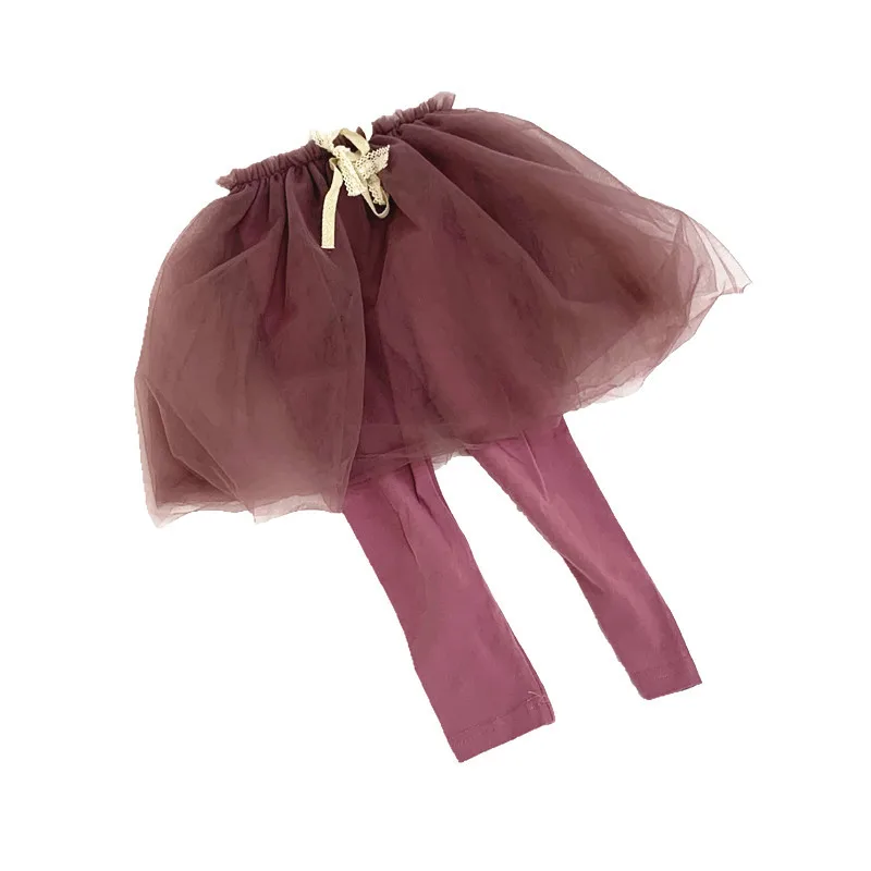 Осенняя детская одежда плинтусы для девочек леггинсы из двух частей с имитацией