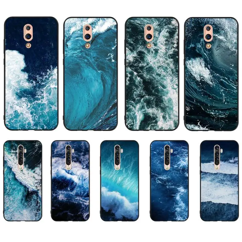 HTxian синий цвет морской волны для OPPO A5 A9 A5S A1K A37 F7 F5 F9 RealmeX C2 C3 X2PRo XT 3 5 6Pro Reno2Z |