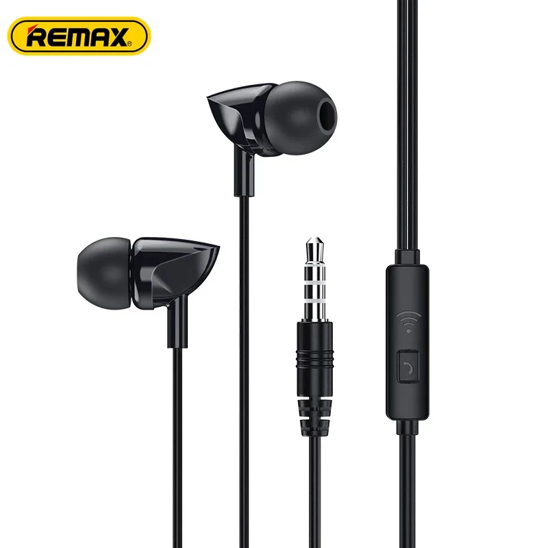 

Remax Rw-106 2021 Hot Sale New Wired Earphone For Calls And Music Sport In-ear Headphone W/Mic Volume Control For Samsung Iphone
