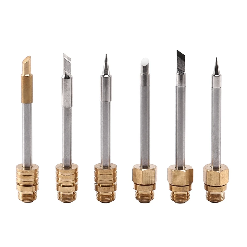 

6Pcs Battery Soldering Iron USB Soldering Iron Portable Mini Soldering Iron 510 Interface Soldering Iron Tip