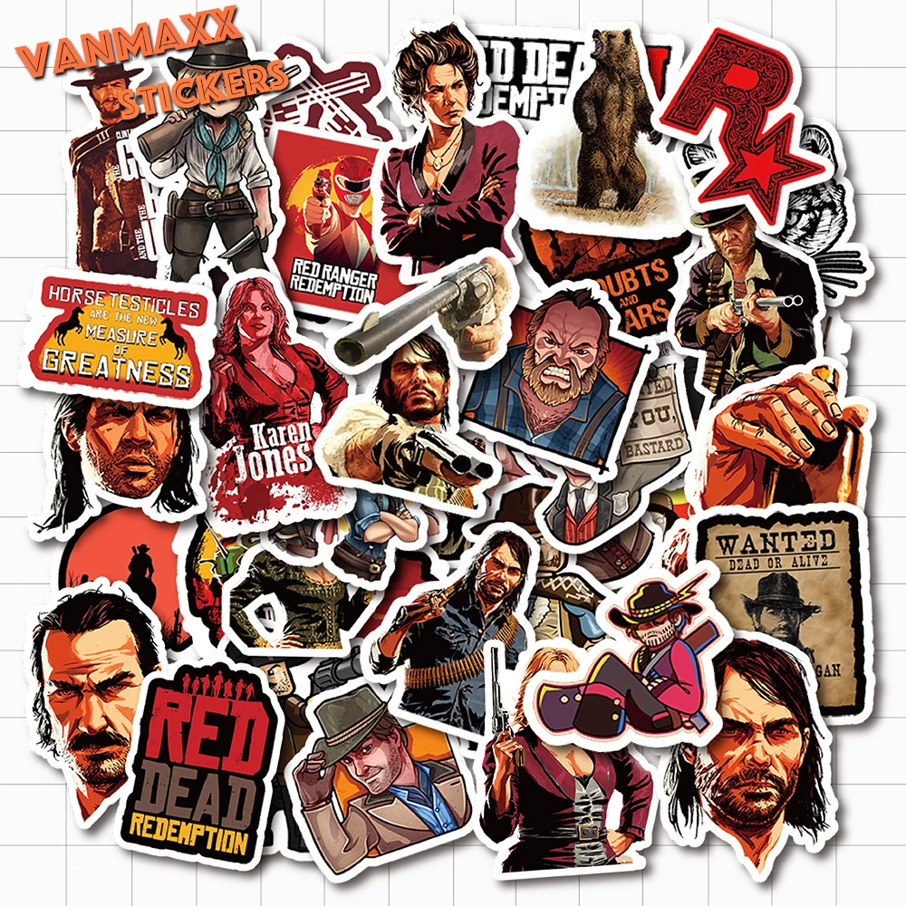 Juego de aventura RDR2 para ni&ntilde;os, adolescentes, equipaje, port&aacute;til, bicicleta, monopat&iacute;n, suministros, 50 Uds.-0