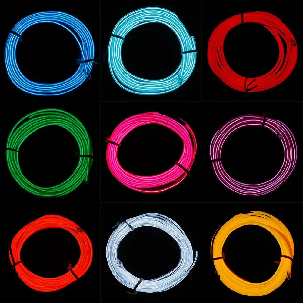Гибкая неоновая Светодиодная лента с кабелем флеш-веревка 12 В постоянного тока