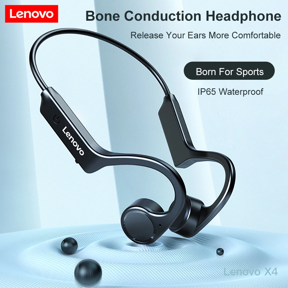 

Беспроводные наушники Lenovo X4 с костной проводимостью, Bluetooth 5,0, TWS наушники, водонепроницаемые спортивные стерео наушники для бега, подвесная ...