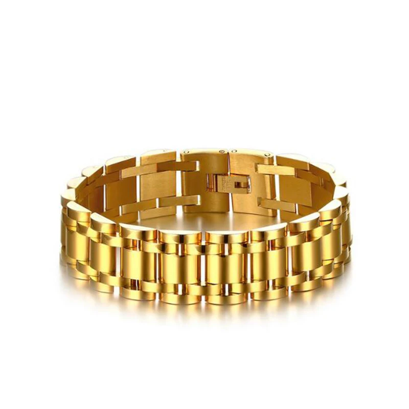 Новый Золотой цвет здоровые ювелирные изделия браслет из нержавеющей стали с
