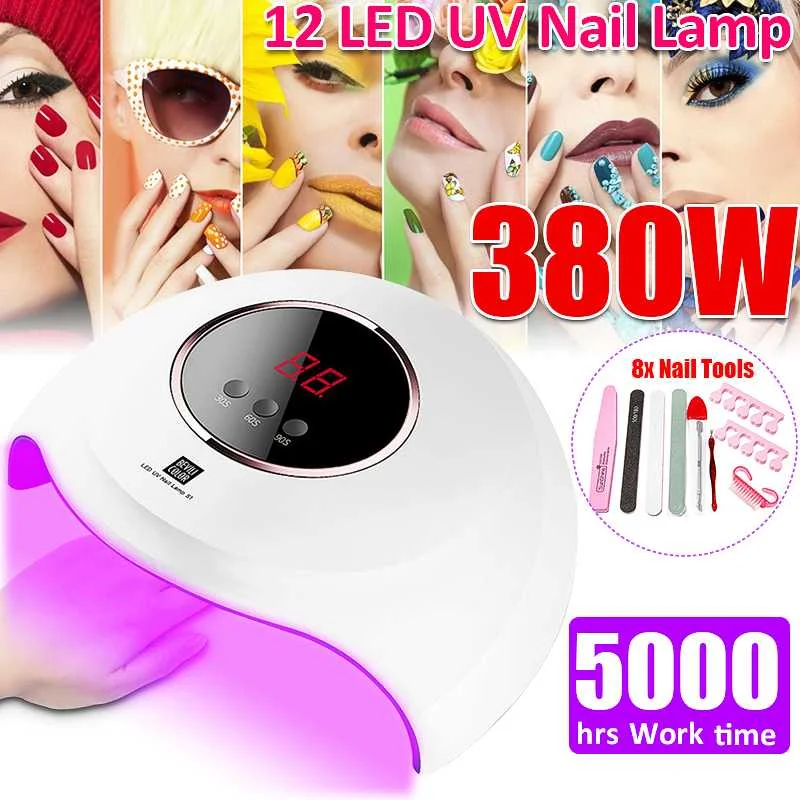 

Лампа УФ/LED для сушки ногтей, 250 Вт, с датчиком движения и ЖК-дисплеем
