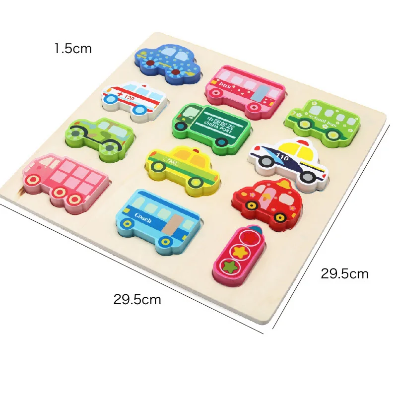 3D пазлы с мультяшными фруктами животными движениями деревянные головоломки