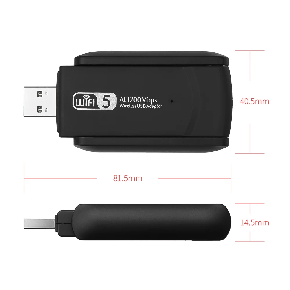 Новый 1200 Мбит/с Wifi адаптер 5 ГГц 2 4 Двухдиапазонная Антенна Dongle сетевая карта 802.11AC