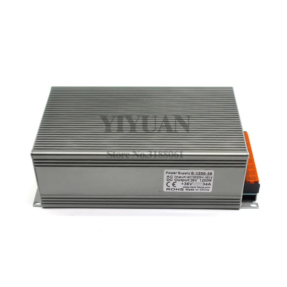 Источник питания с переключением на один выход трансформатор 36 В 34 А 1200 Вт 110 220