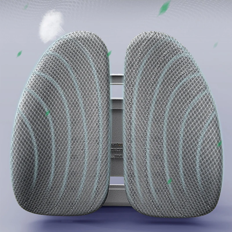 

Car Breathable Lumbar Cushion Waist Seat Support Pillow Relieve Lower Back Pain 5 Gears Height Adjustable Seat Back