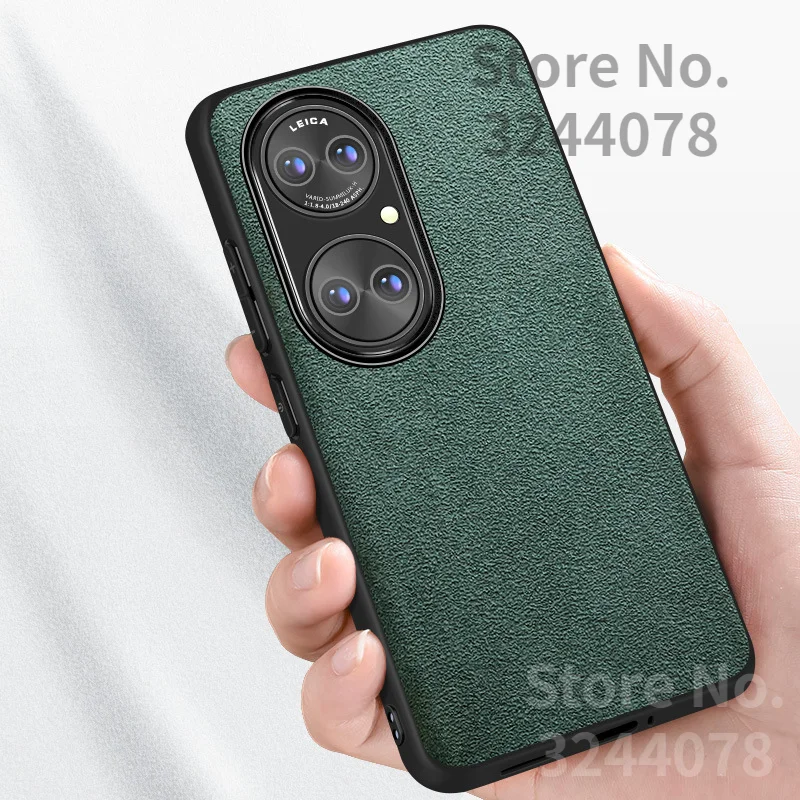 

Italian Suede Like Fabrics Leather Cover for Huawei P50 P50 Pro Supple Cases Phone Housing p40 Shell Full and comfortable Case