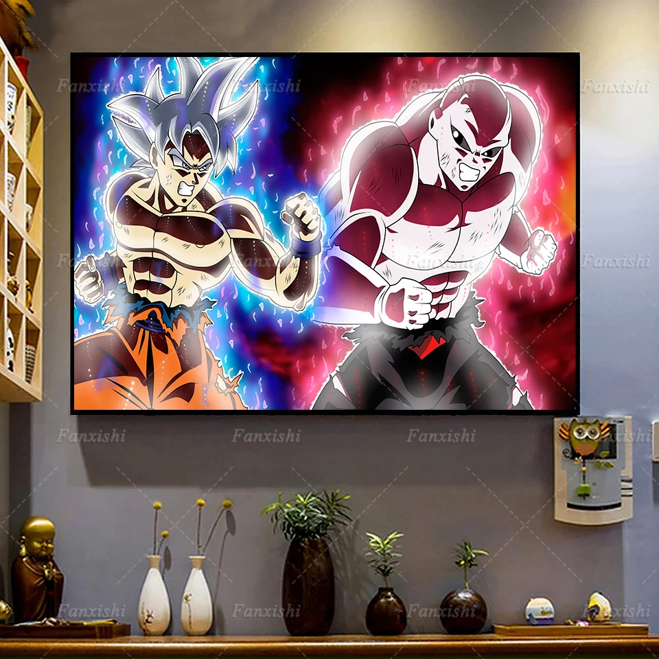 

Japanese Anime Dragon Ball Goku Poster Modern Living Room Decor Canvas Wall Art Prints Cartoon Art Painting Children Room Decor