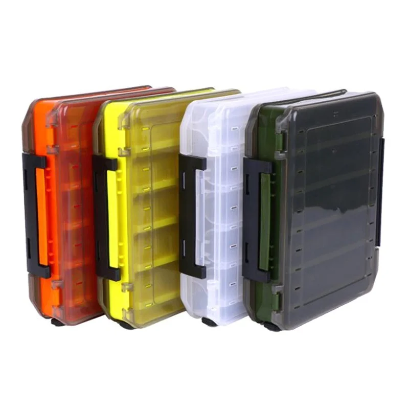 

Портативный ящик для рыболовных приманок, коробка для рыболовных снастей, двухсторонний ящик для приманок, коробка для хранения рыболовных...