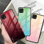Градиентный чехол для Samsung galaxy A22, A32, 4G 5G, A42, A52, A72, A82, M32, чехол для Samsung A11, A21, A31, A41, A51, A71, рамка из закаленного стекла