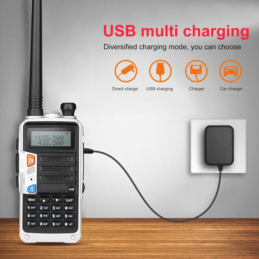 BaoFeng UV S9 портативная рация высокой мощности 8 Вт 10 км радиоприемопередатчик CB для