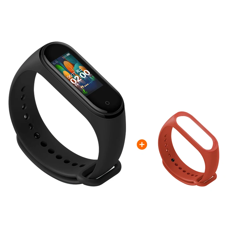 Add Red Xiaomi mi band 4 Смарт-часы глобальная версия фитнес браслет с пульсометром активности фитнес-трекер Смарт браслет здоровья цветной дисплей новинка умный шагомер с измерением давления - Цвет: Add Red