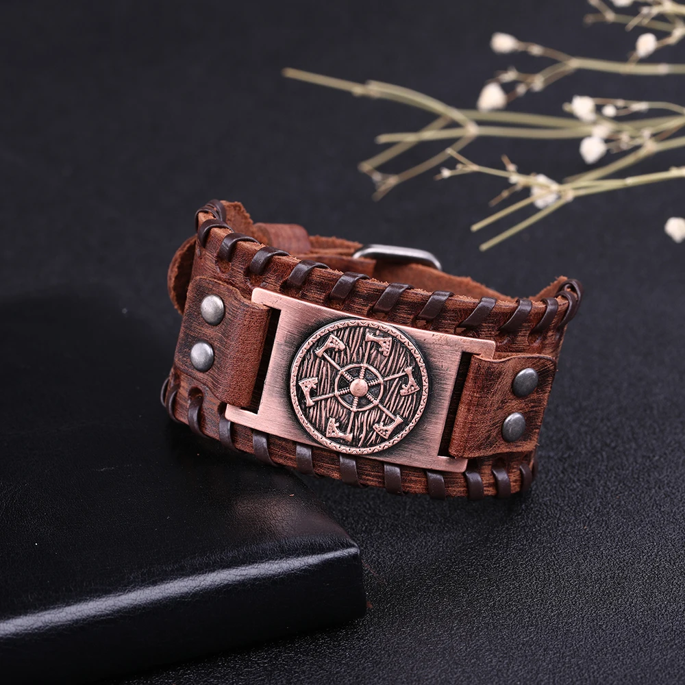 LIKGREAT щит грома топор скандинавский мифология мужские браслеты с подвесками