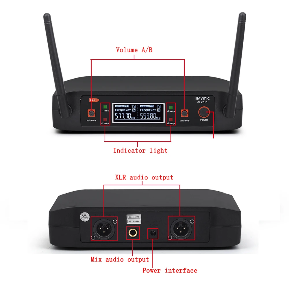 Новое поступление двойной беспроводной микрофон iiiMymic UHF с чехлом для переноски