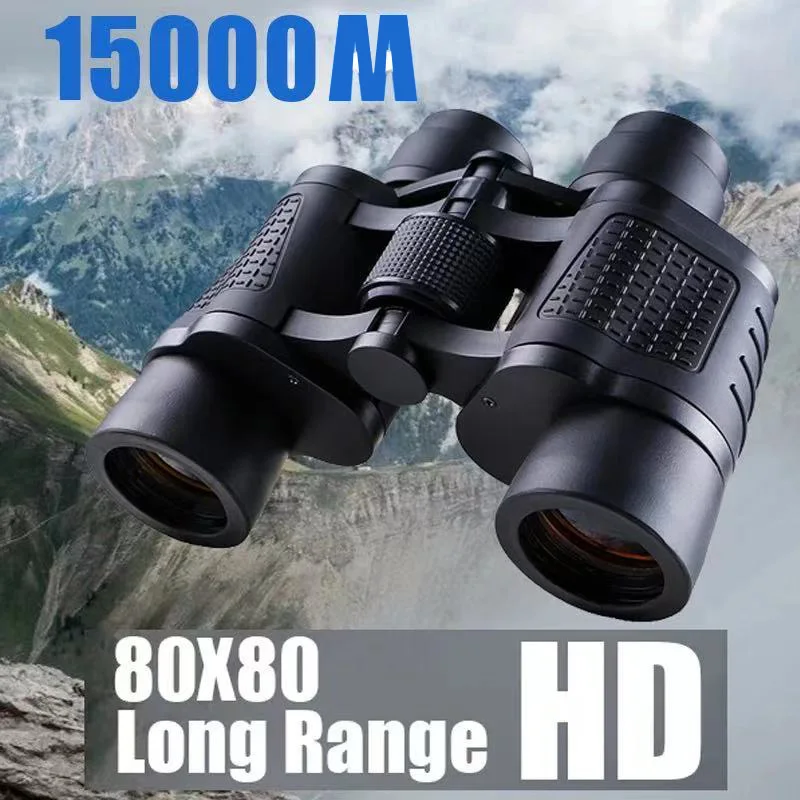 15000 м HD мощный телескоп Бинокль 80X80 большой дальности оптический стеклянный