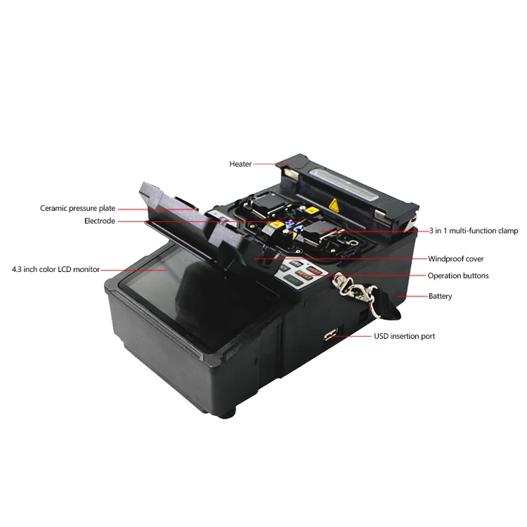 

FFS-80M 26S Heating Time Clad To Clad Alignment Handheld FTTX Fusion Splicer With 4 Motors