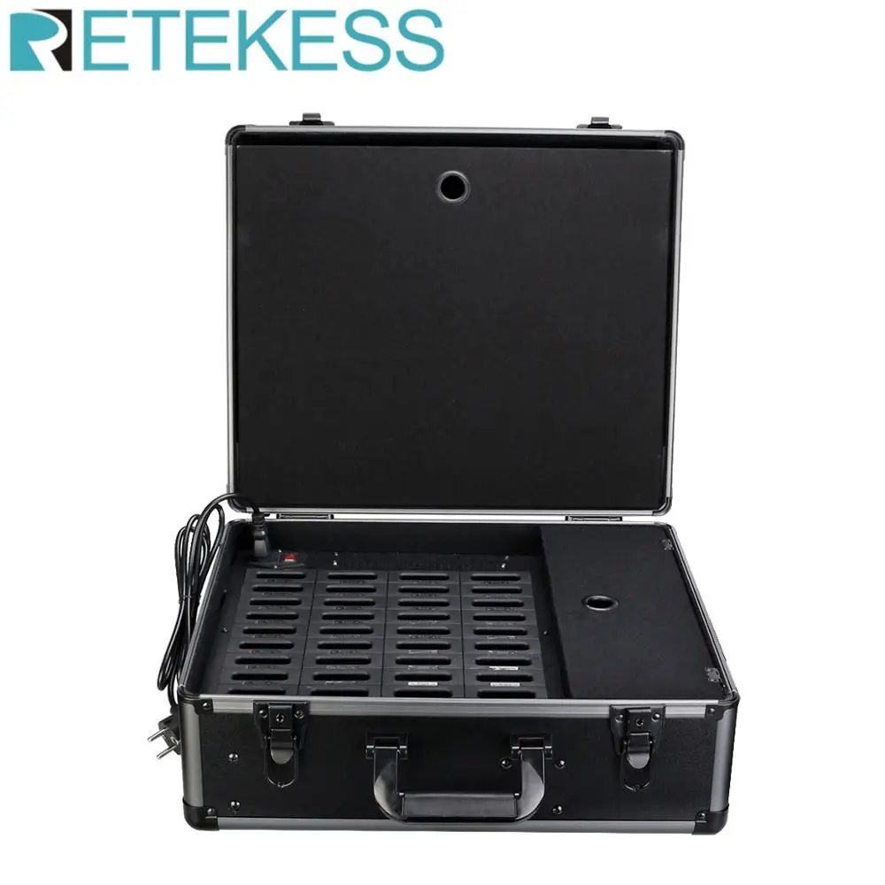 

TT004 Portable 40 Slot Charge Case Storage Box for Retekess TT101-TT102 Wireless Tour Guide System