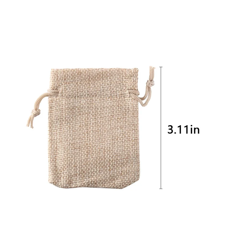 50 шт Подарочные мешки для конфет Свадебный винтажный натуральный мешковин