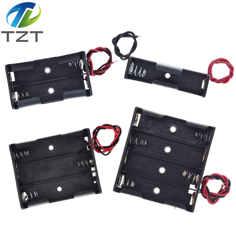 TZT AA Размер 5 коробка для хранения аккумуляторов Чехол Держатель поводки с 1 2 3 4