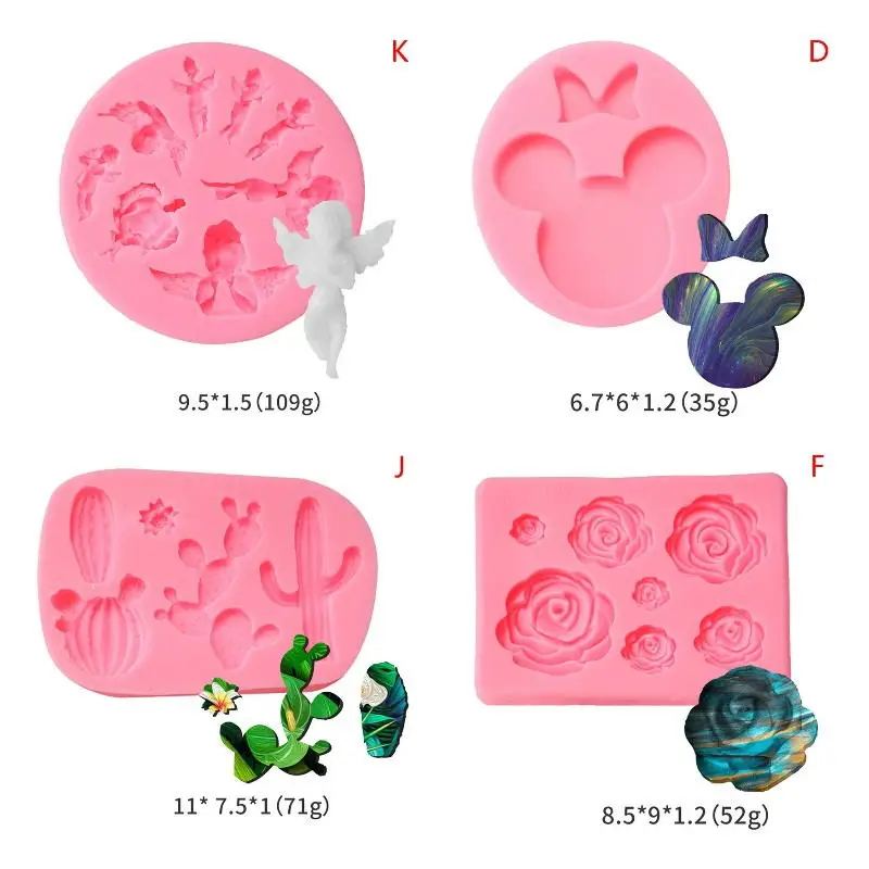 

2022 Silicone Mold Baking Accessories 3D DIY Sugar Craft Chocolate Cutter Mould Fondant Cake Decorating Tool