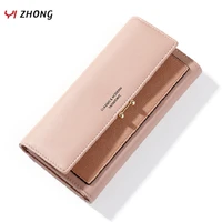 yizhong fashion leather long womens wallets and purses hasp phone coin pocket card holder purse ladies clutch wallet carteras