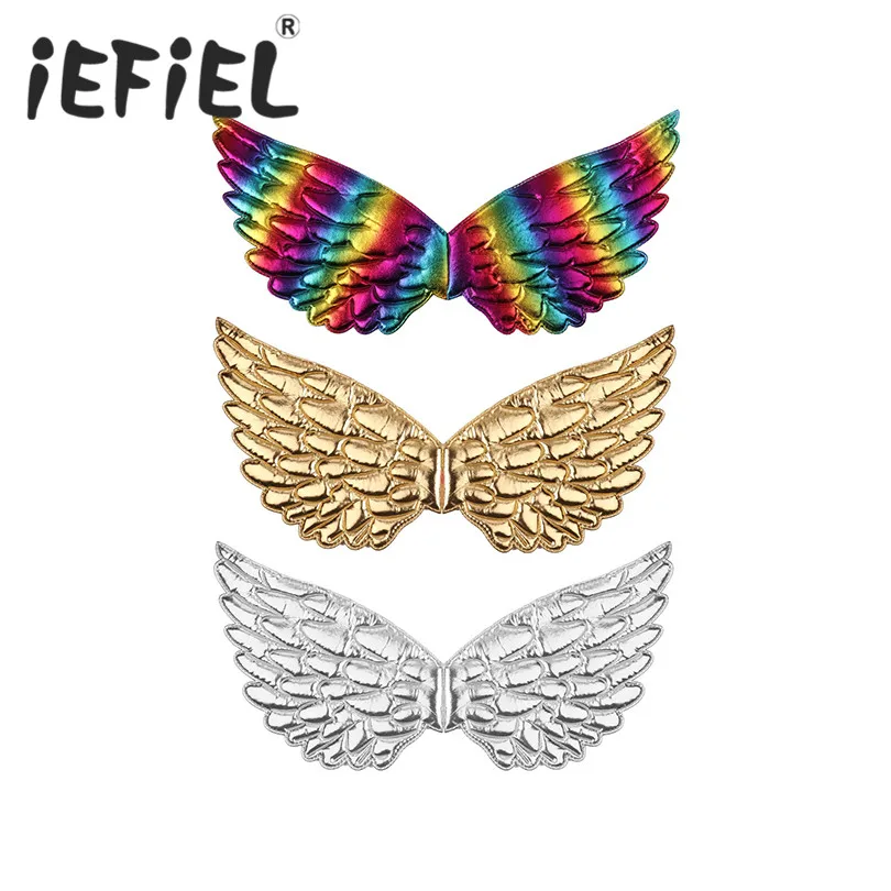 Детские глянцевые металлические Крылья ангела для девочек фотосъемки маскарада