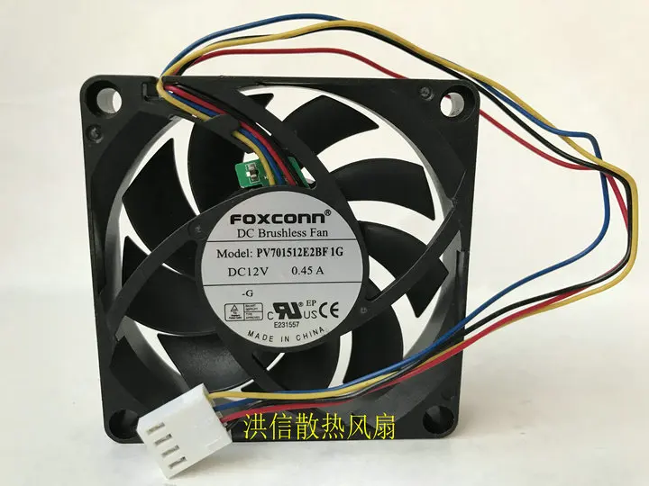 

Оригинальный вентилятор для охлаждения процессора Foxconn 7015 pv701512e2bf 1g DC12V 0.45a
