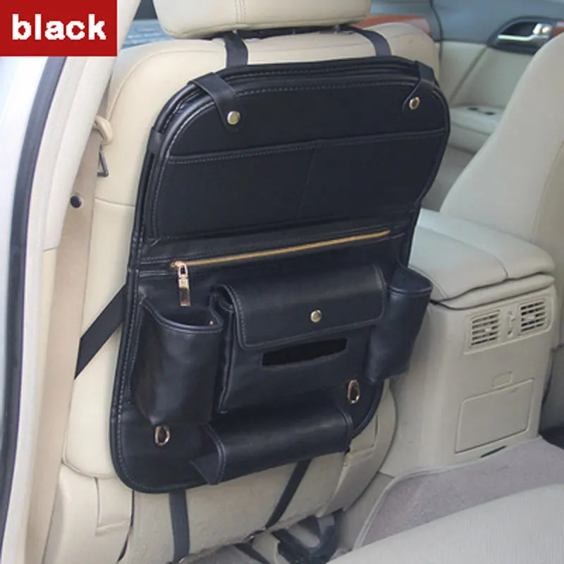 Органайзер для спинки автомобильного сиденья из натуральной кожи карманы